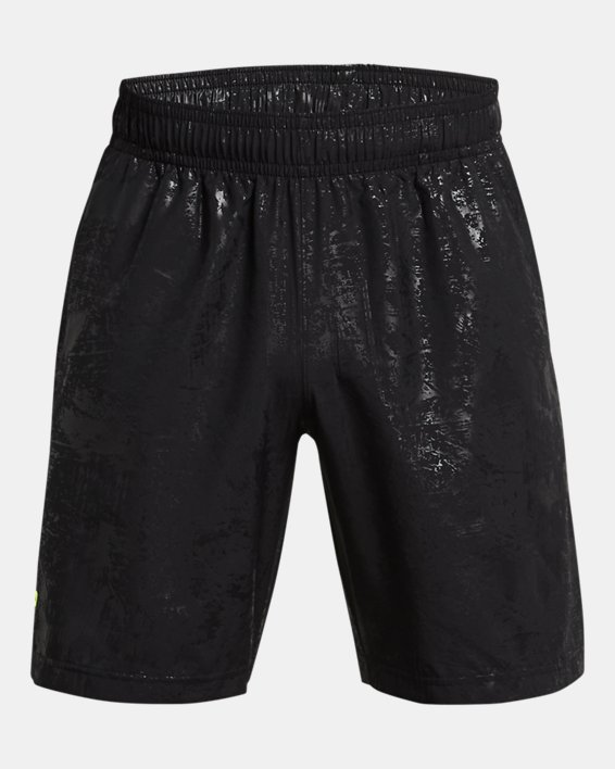 Men's UA Tech™ Woven Emboss Shorts in Black image number 4